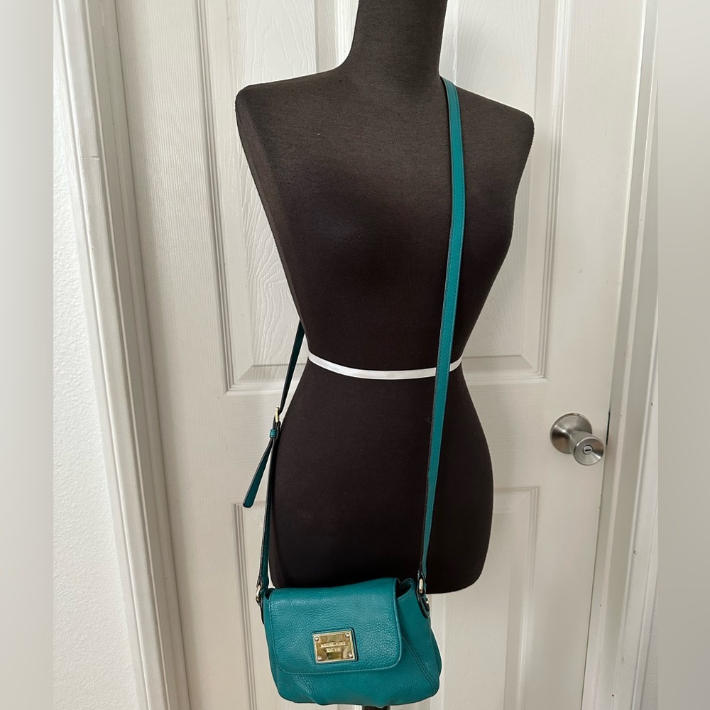 Michael Kors Teal Crossbody Leather Bag